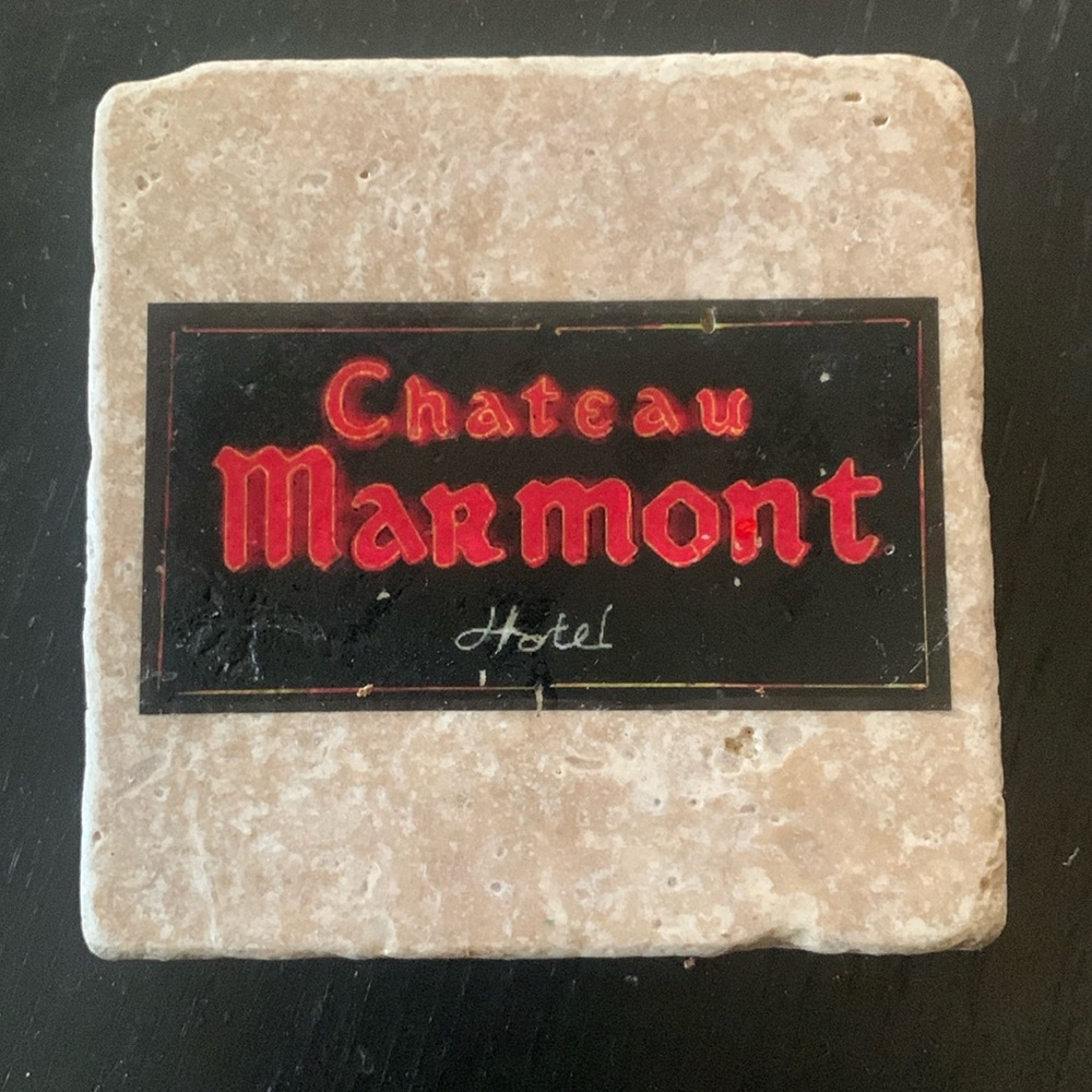 “Vintage” look Chateau Marmont
travertine gift coasters. - Picture 4 of 5
